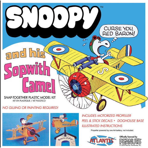 Atlantis Snoopy and his Sopwith Camel with Motor SNAP - Atlantis - ModelCars.com