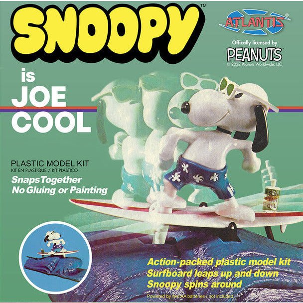 Atlantis Snoopy is Joe Cool Motorized Model Kit - Atlantis - ModelCars.com