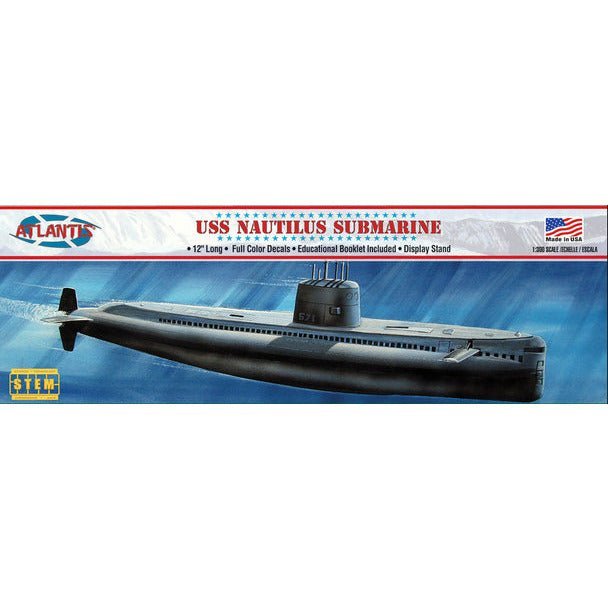 Atlantis USS Nautilus Submarine 1/300 STEM Plastic Model Kit-Atlantis-ModelCars.com