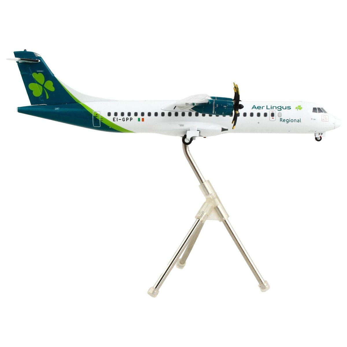 ATR 72-600 Commercial Aircraft "Aer Lingus" White with Teal Tail "Gemini 200" Series 1/200 Diecast Model Airplane by GeminiJets-GeminiJets-ModelCars.com