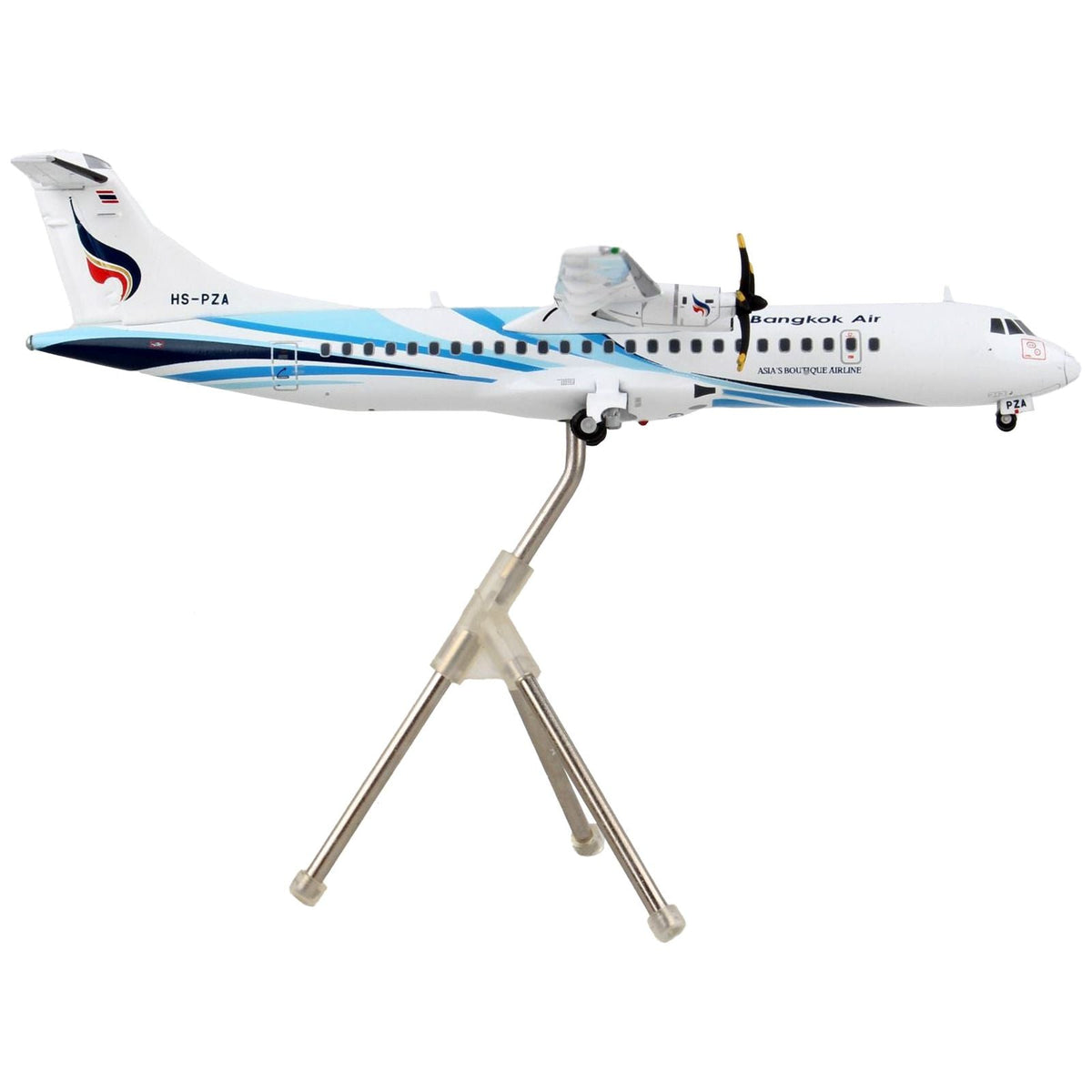 ATR 72-600 Commercial Aircraft "Bangkok Airways" White with Light Blue Stripes "Gemini 200" Series 1/200 Diecast Model Airplane by GeminiJets-GeminiJets-ModelCars.com