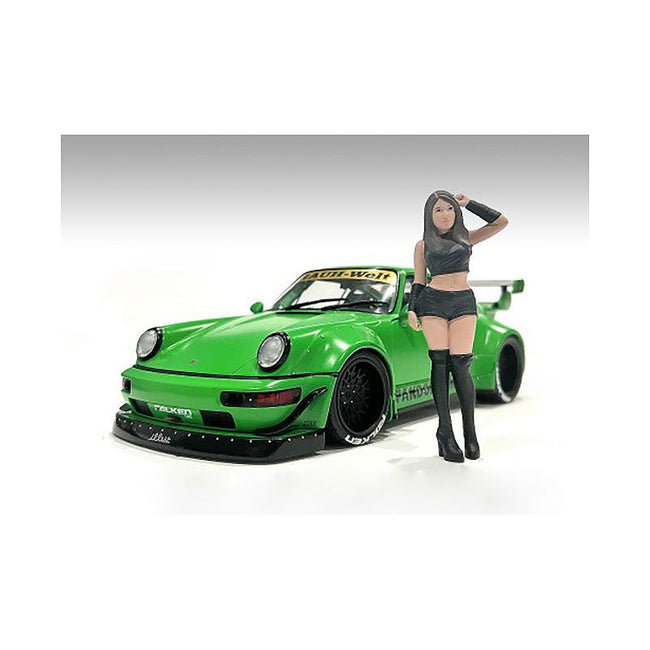 "Auto Salon Girls" Figure 2 for 1/18 Scale Models by American Diorama-American Diorama-ModelCars.com