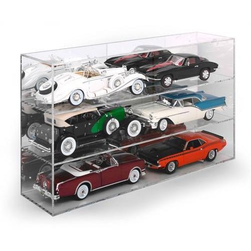 Auto World Six-Car Acrylic Display Case (For 1/18 Scale Vehicles)-Autoworld-ModelCars.com