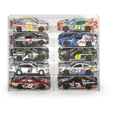 Auto World Ten-Car Acrylic Display Case (For 1/24/1/25 Scale Vehicles)-Autoworld-ModelCars.com