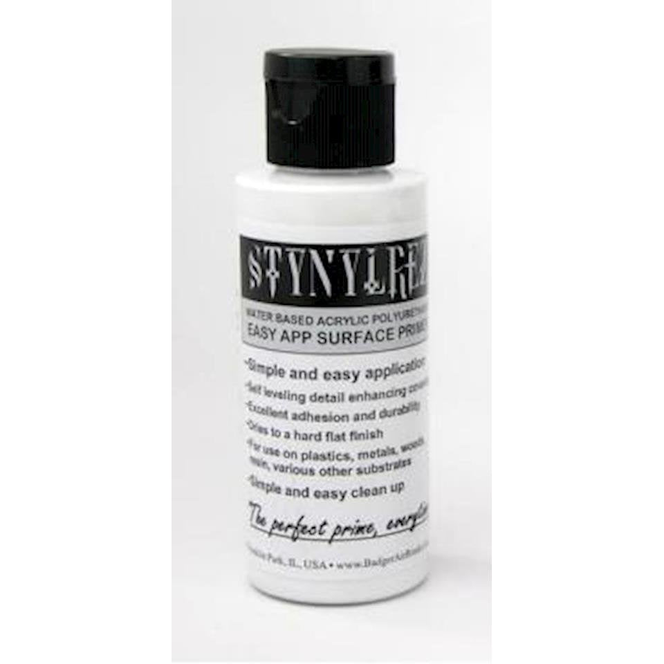 Badger Air - brush Co. Stynylrez White Primer 4oz/120ml - Badger - ModelCars.com