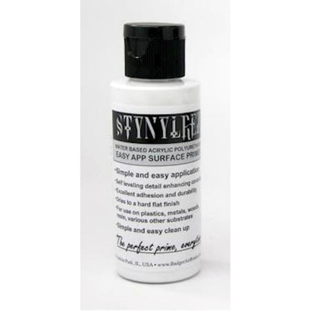 Badger Air - brush Co. Stynylrez White Primer 4oz/120ml - Badger - ModelCars.com