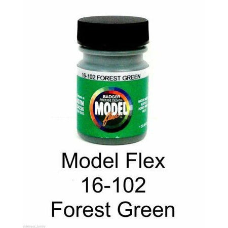 Badger Model Flex 16 - 102 Forest Green 1 Oz Acrylic Paint Bottle - Badger - ModelCars.com