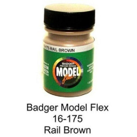 Badger Model Flex 16-175 Rail Brown 1 Oz Acrylic Paint Bottle-Badger-ModelCars.com