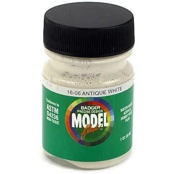 Badger Model Flex Antique White 1 Oz Acrylic Paint Bottle-Badger-ModelCars.com