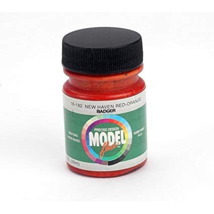 Badger Model Flex Paint 1oz New Haven Red - orange - Badger - ModelCars.com