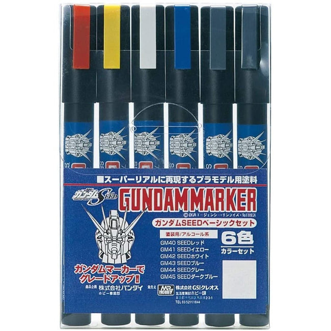 Bandai Gundam Marker Seed Basic Marker set 6pcs - Bandai - ModelCars.com