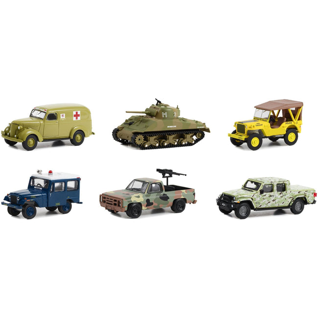"Battalion 64" Set of 6 pieces Series 3 1/64 Diecast Models by Greenlight-Greenlight-ModelCars.com