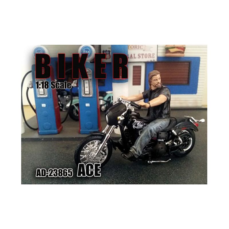 Biker Ace Figurine for 1/18 Scale Models by American Diorama - American Diorama - ModelCars.com