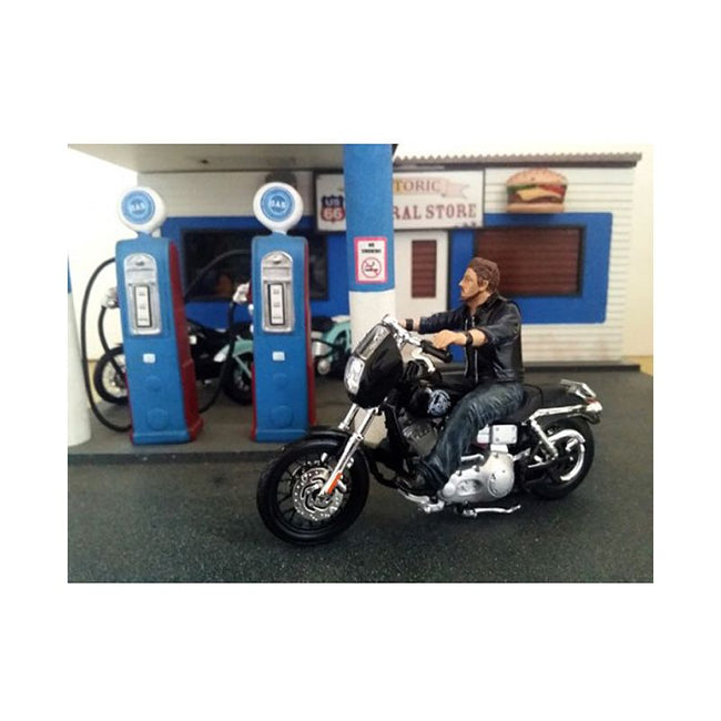 Biker Bull Dog Figurine for 1/18 Scale Models by American Diorama - American Diorama - ModelCars.com