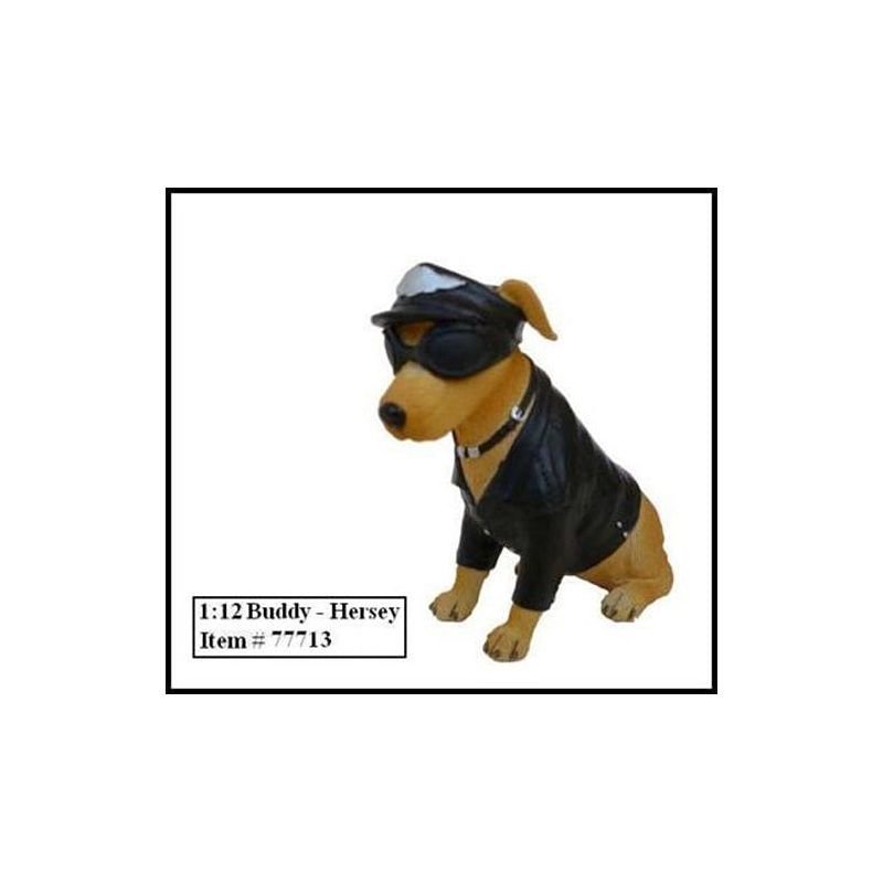 Biker's Dog "Buddy Hersey" Figure For 1:12 Models by American Diorama-American Diorama-ModelCars.com