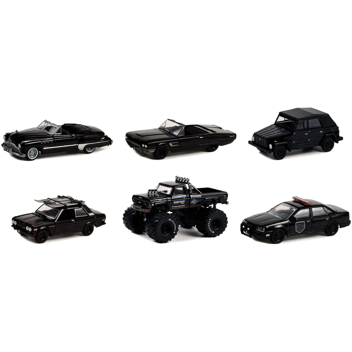 "Black Bandit" 6 piece Set Series 27 1/64 Diecast Model Cars by Greenlight - Greenlight - ModelCars.com