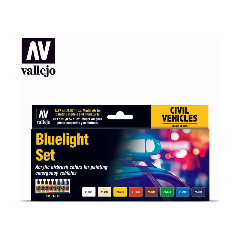 Vallejo Civil Vehicles - Bluelight Set