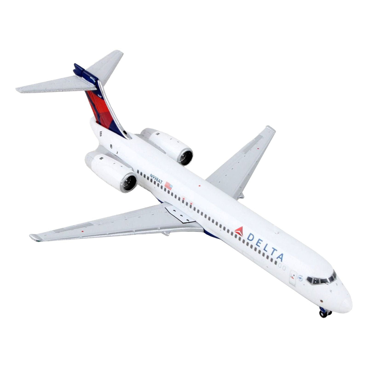 Boeing 717-200 Commercial Aircraft "Delta Airlines" White with Blue and Red Tail 1/400 Diecast Model Airplane by GeminiJets-GeminiJets-ModelCars.com