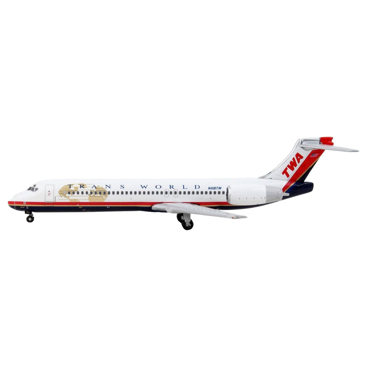 Boeing 717 - 200 Commercial Aircraft "Trans World Airlines" White with Red Stripes 1/400 Diecast Model Airplane by GeminiJets - GeminiJets - ModelCars.com