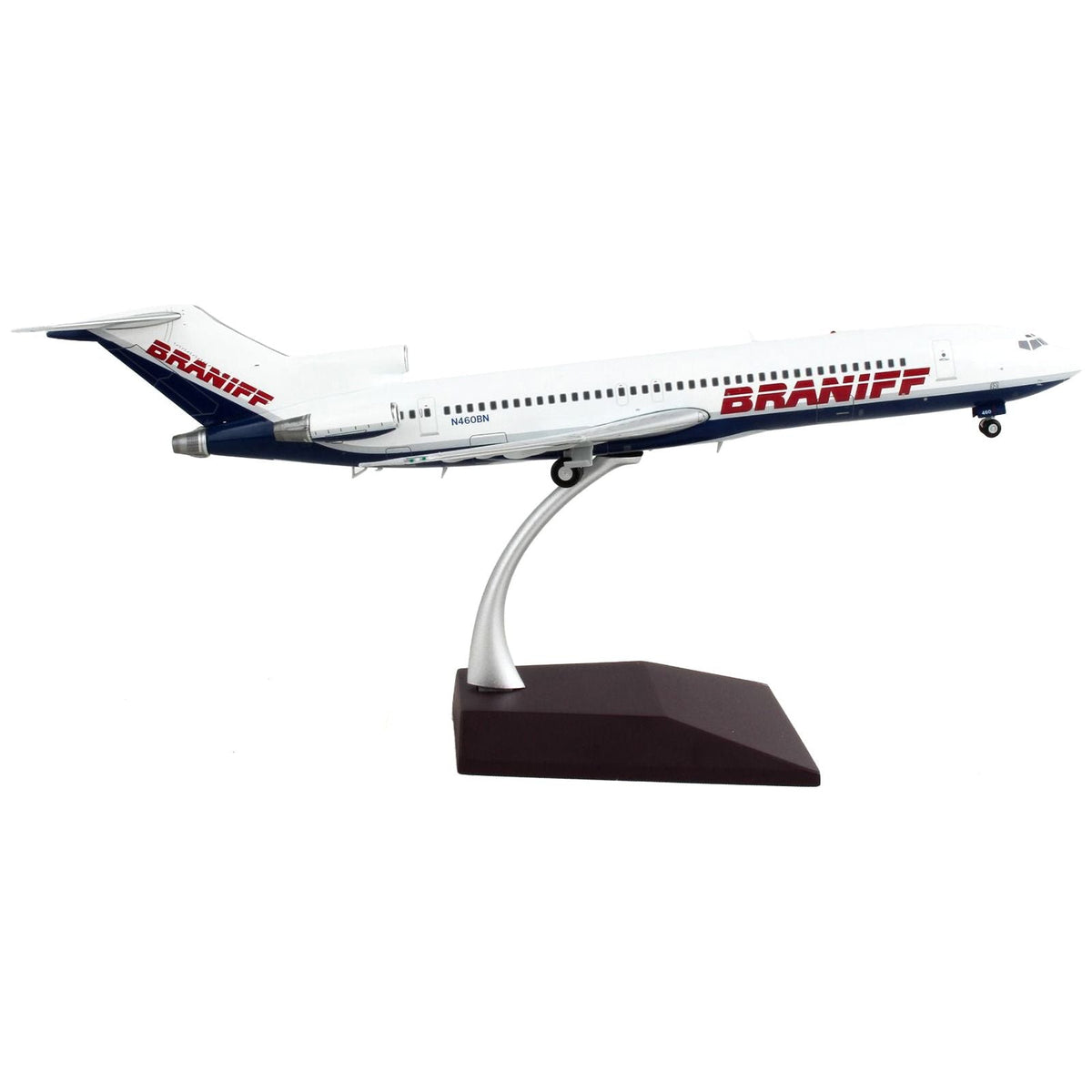 Boeing 727-200 Commercial Aircraft "Braniff International Airways" White and Blue "Gemini 200" Series 1/200 Diecast Model Airplane by GeminiJets-GeminiJets-ModelCars.com