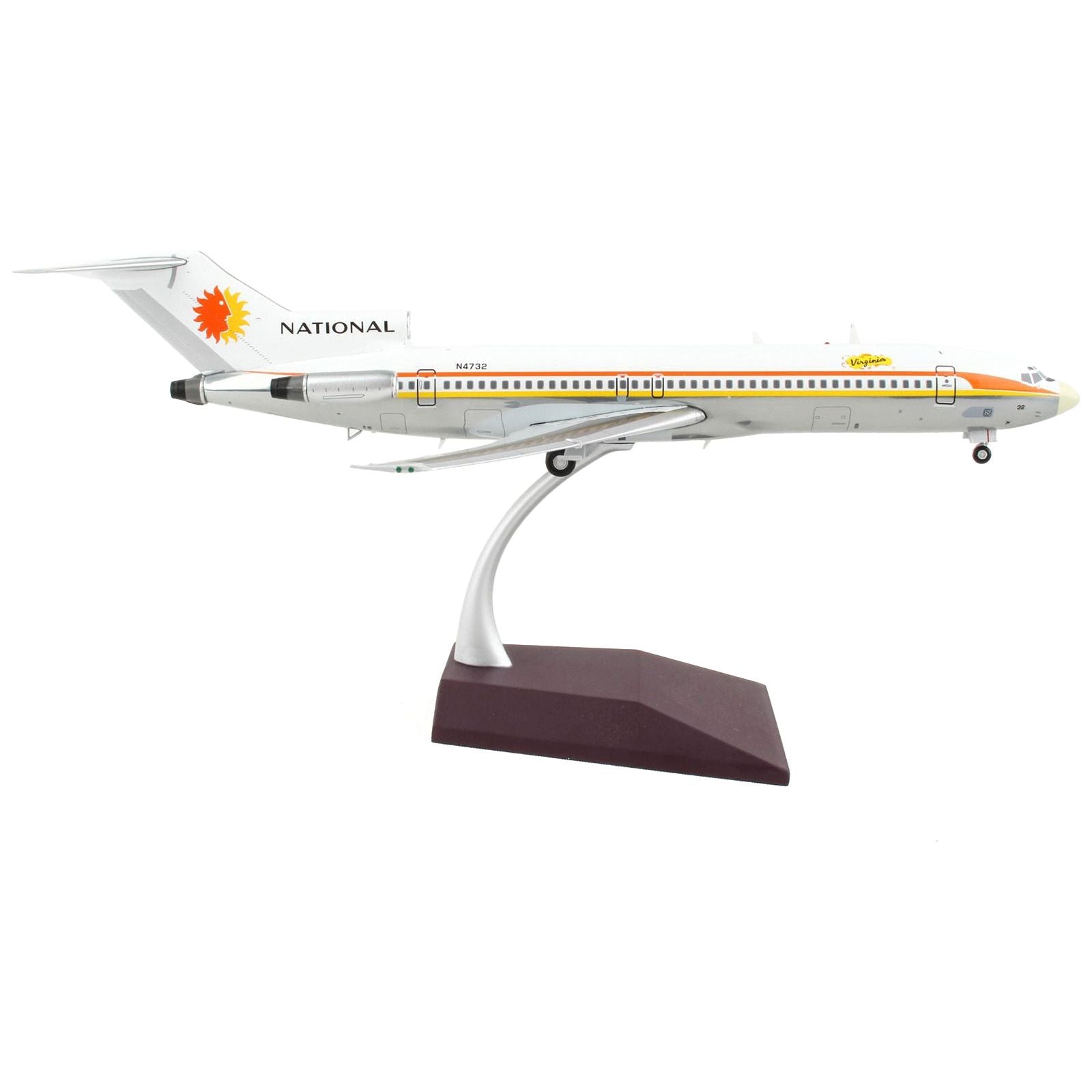 Boeing 727 - 200 Commercial Aircraft "National Airlines" White with Orange and Yellow Stripes "Gemini 200" Series 1/200 Diecast Model Airplane by GeminiJets - GeminiJets - ModelCars.com