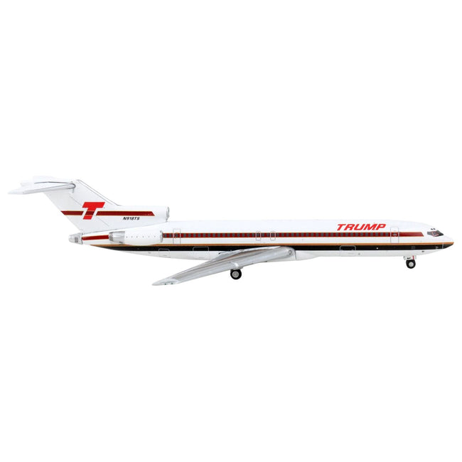 Boeing 727 - 200 Commercial Aircraft "Trump Shuttle" White with Red Stripes 1/400 Diecast Model Airplane by GeminiJets - GeminiJets - ModelCars.com