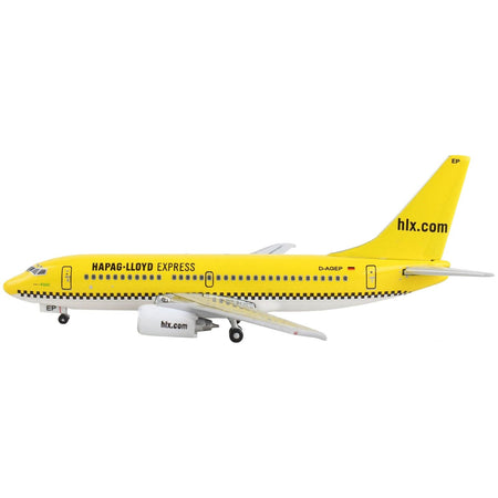 Boeing 737-700 Commercial Aircraft "Hapag-Lloyd" Yellow 1/400 Diecast Model Airplane by GeminiJets-GeminiJets-ModelCars.com