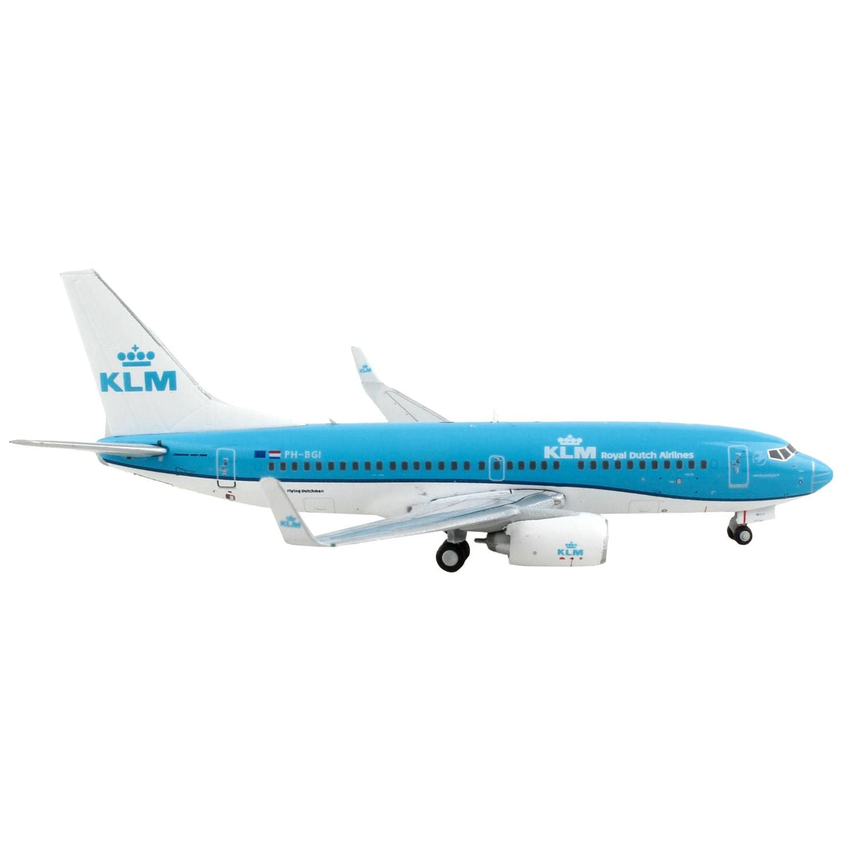 Boeing 737-700 Commercial Aircraft "KLM Royal Dutch Airlines" Blue and White 1/400 Diecast Model Airplane by GeminiJets-GeminiJets-ModelCars.com