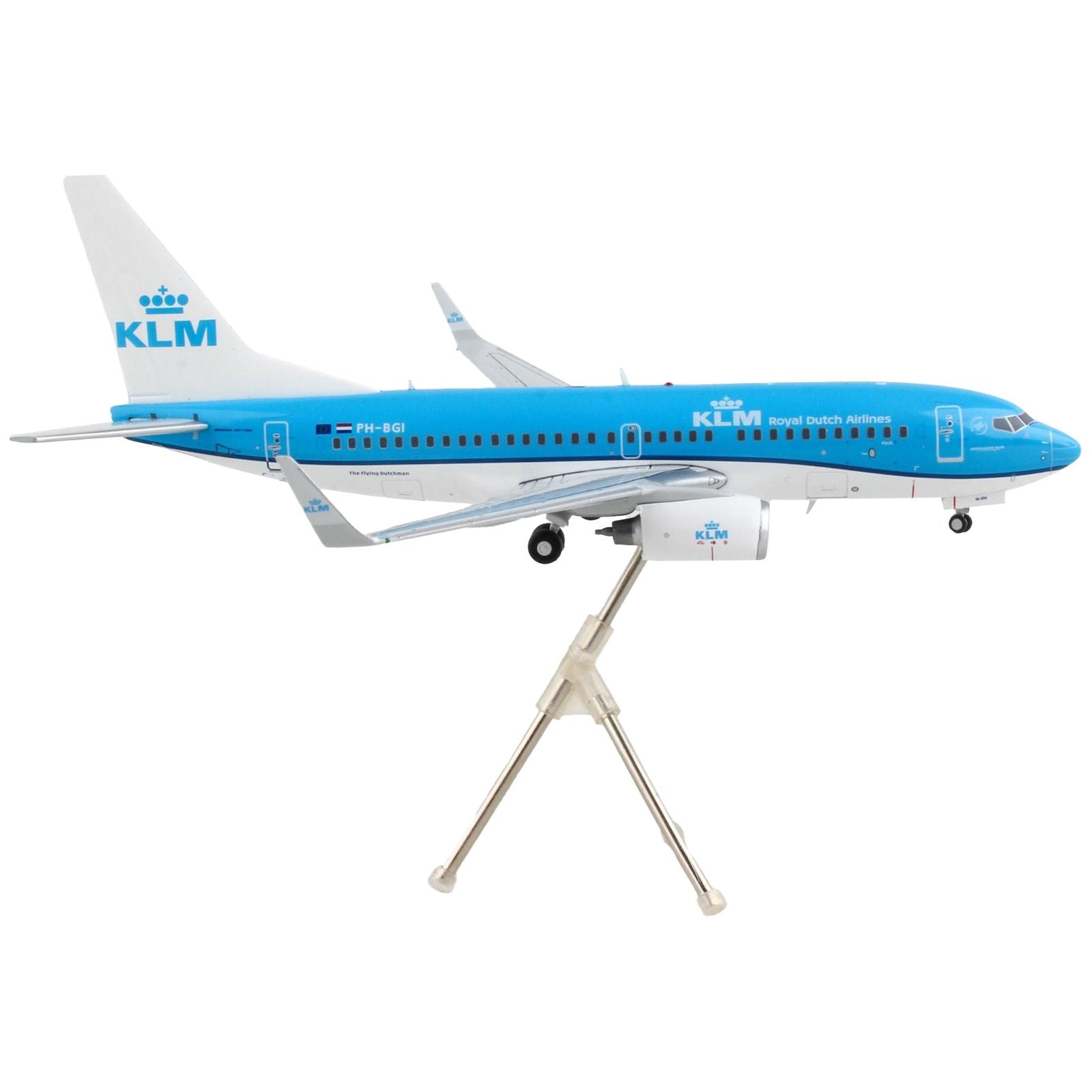 Boeing 737 - 700 Commercial Aircraft "KLM Royal Dutch Airlines" Blue with White Tail "Gemini 200" Series 1/200 Diecast Model Airplane by GeminiJets - GeminiJets - ModelCars.com