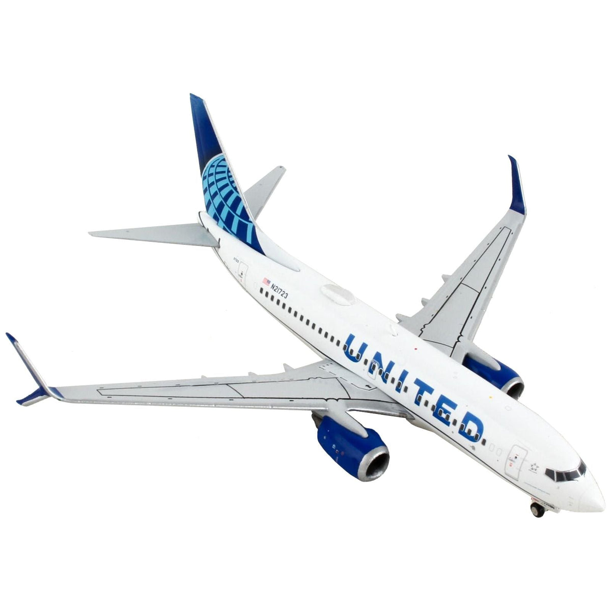 Boeing 737-700 Commercial Aircraft "United Airlines" White with Blue 1/400 Diecast Model Airplane by GeminiJets-GeminiJets-ModelCars.com