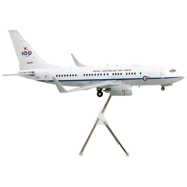 Boeing 737 - 700 Transport Aircraft "Royal Australian Air Force 100th Anniversary - A36 - 001" White and Gray "Gemini 200" Series 1/200 Diecast Model Airplane by GeminiJets - GeminiJets - ModelCars.com
