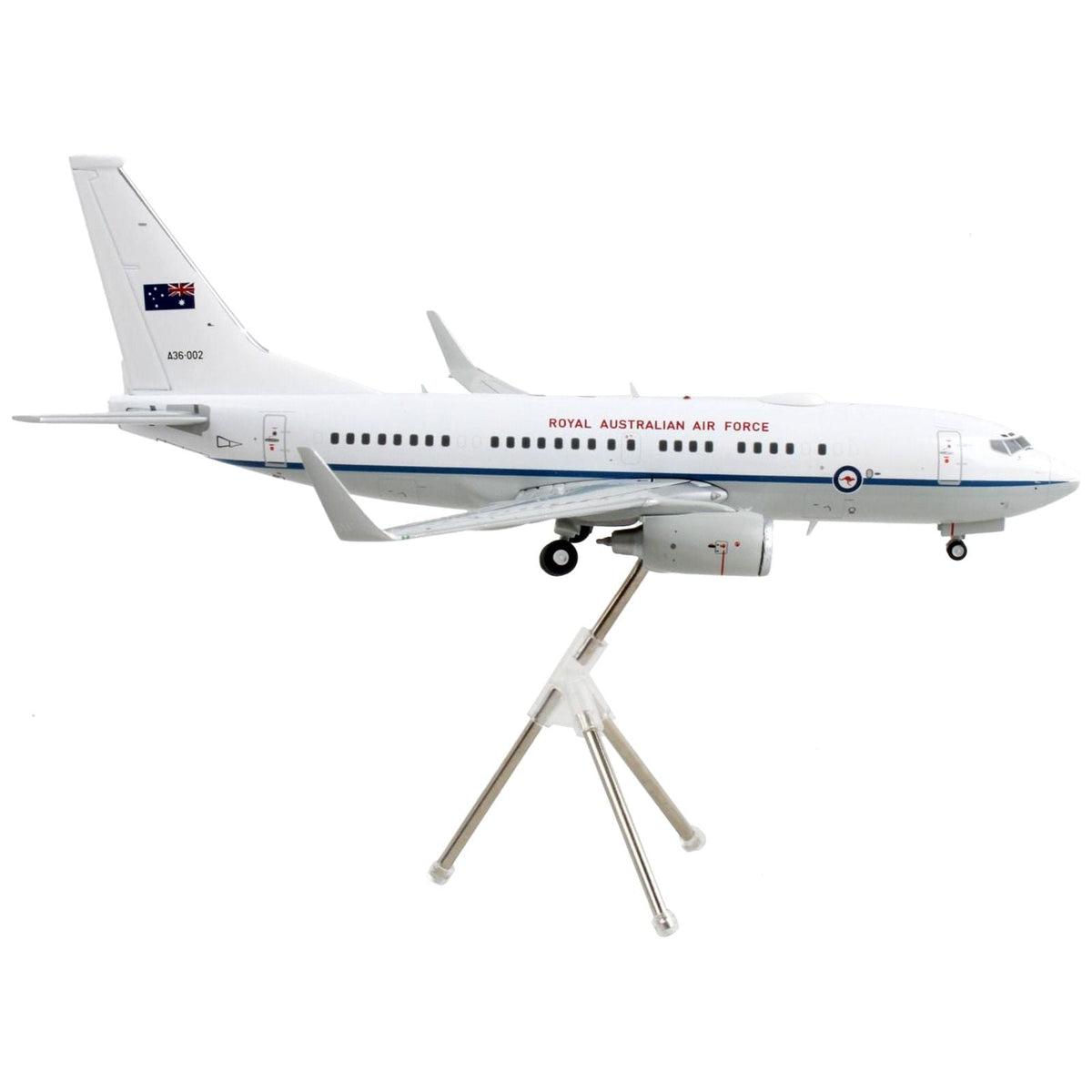 Boeing 737 - 700 Transport Aircraft "Royal Australian Air Force - A36 - 002" White and Gray "Gemini 200" Series 1/200 Diecast Model Airplane by GeminiJets - GeminiJets - ModelCars.com