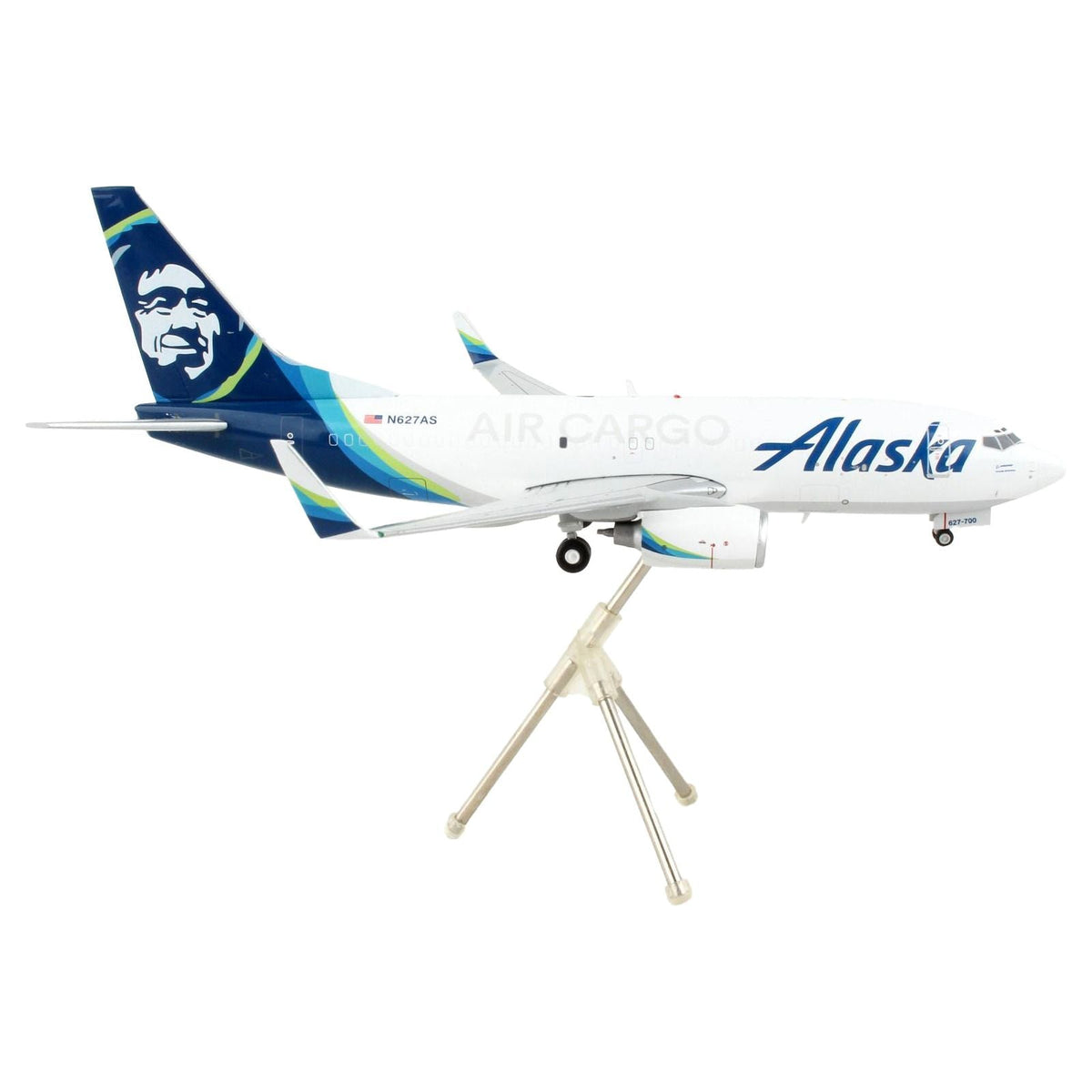 Boeing 737-700BDSF Commercial Aircraft "Alaska Air Cargo" White with Blue Tail "Gemini 200" Series 1/200 Diecast Model Airplane by GeminiJets-GeminiJets-ModelCars.com