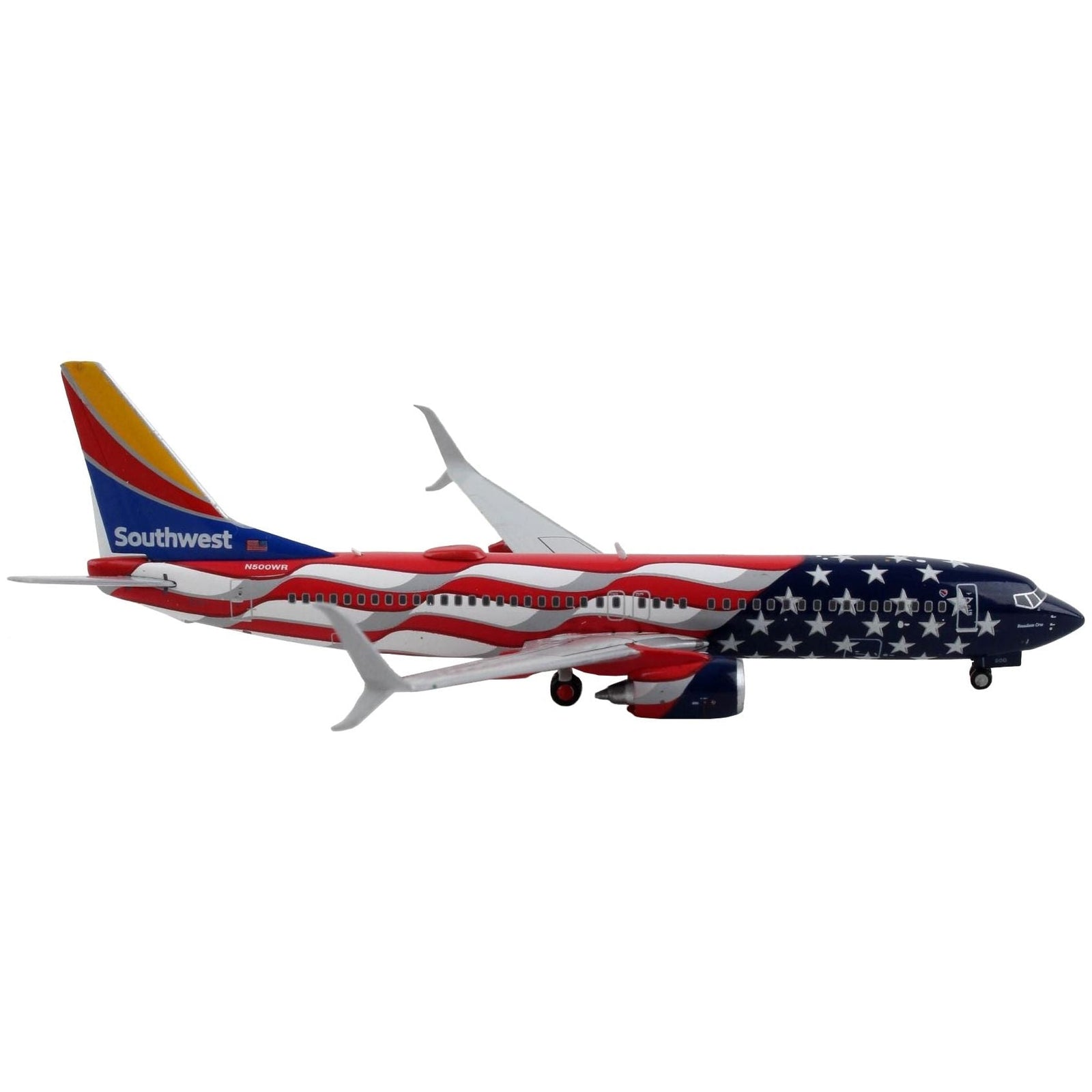 Boeing 737 - 800 Commercial Aircraft "Southwest Airlines - Freedom One" United States Flag Livery 1/400 Diecast Model Airplane by GeminiJets - GeminiJets - ModelCars.com
