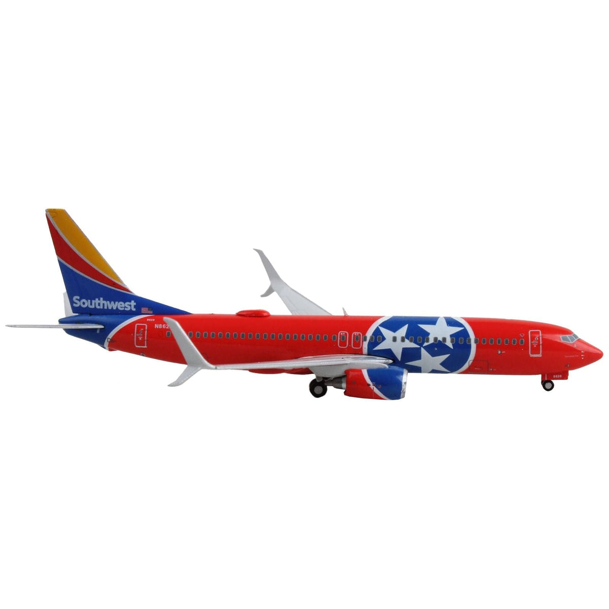 Boeing 737 - 800 Commercial Aircraft "Southwest Airlines - Tennessee One" Tennessee Flag Livery 1/400 Diecast Model Airplane by GeminiJets - GeminiJets - ModelCars.com