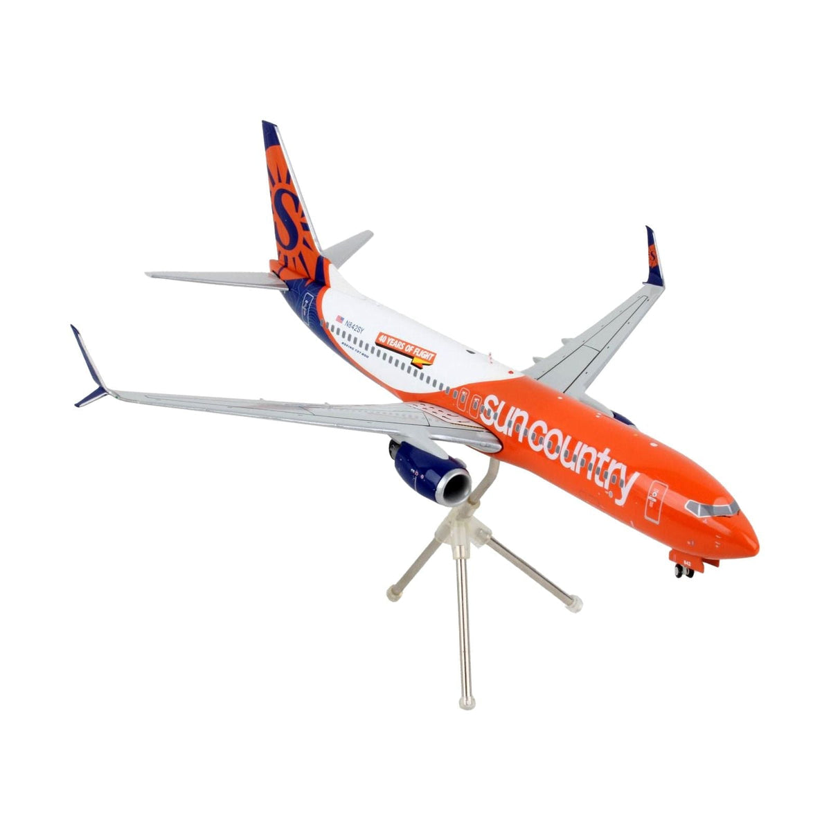 Boeing 737-800 Commercial Aircraft "Sun Country Airlines" Orange and White "Gemini 200" Series 1/200 Diecast Model Airplane by GeminiJets-GeminiJets-ModelCars.com