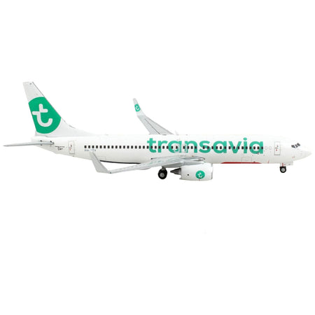 Boeing 737 - 800 Commercial Aircraft "Transavia Airlines" White with Green Tail 1/400 Diecast Model Airplane by GeminiJets - GeminiJets - ModelCars.com