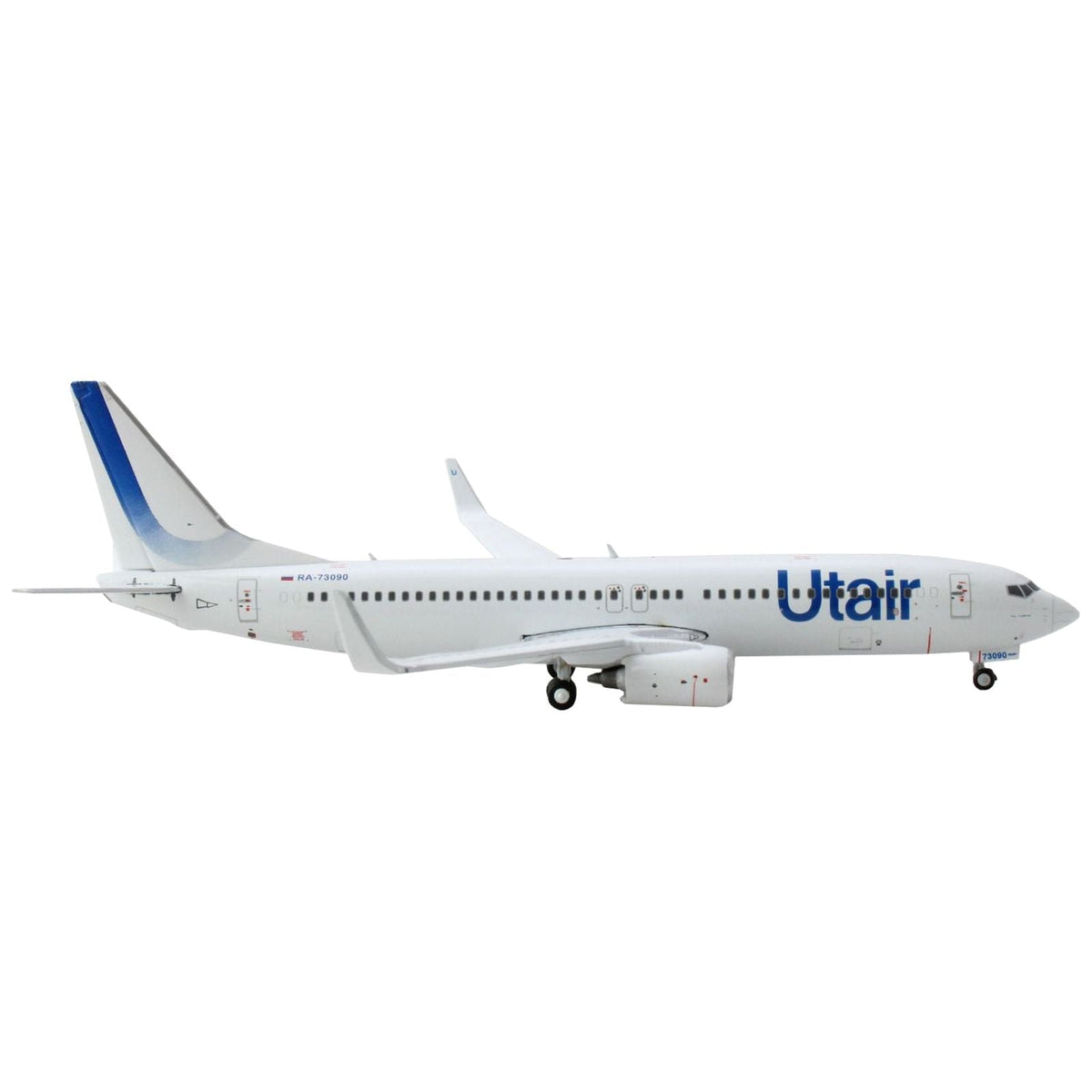 Boeing 737-800 Commercial Aircraft "Utair" White with Blue Tail Stripes 1/400 Diecast Model Airplane by GeminiJets-GeminiJets-ModelCars.com