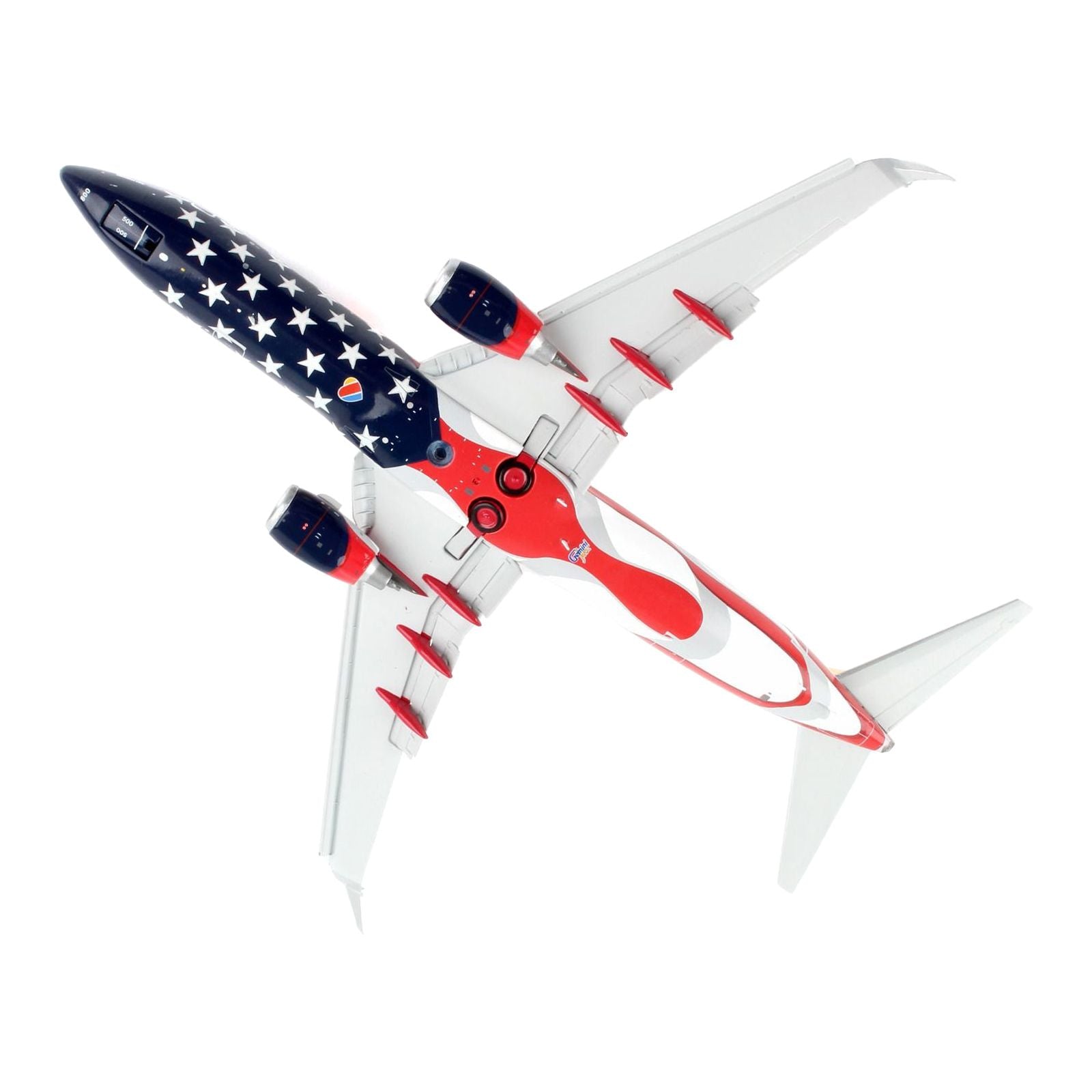 Boeing 737 - 800 Commercial Aircraft with Flaps Down "Southwest Airlines - Freedom One" American Flag Livery "Gemini 200" Series 1/200 Diecast Model Airplane by GeminiJets - GeminiJets - ModelCars.com