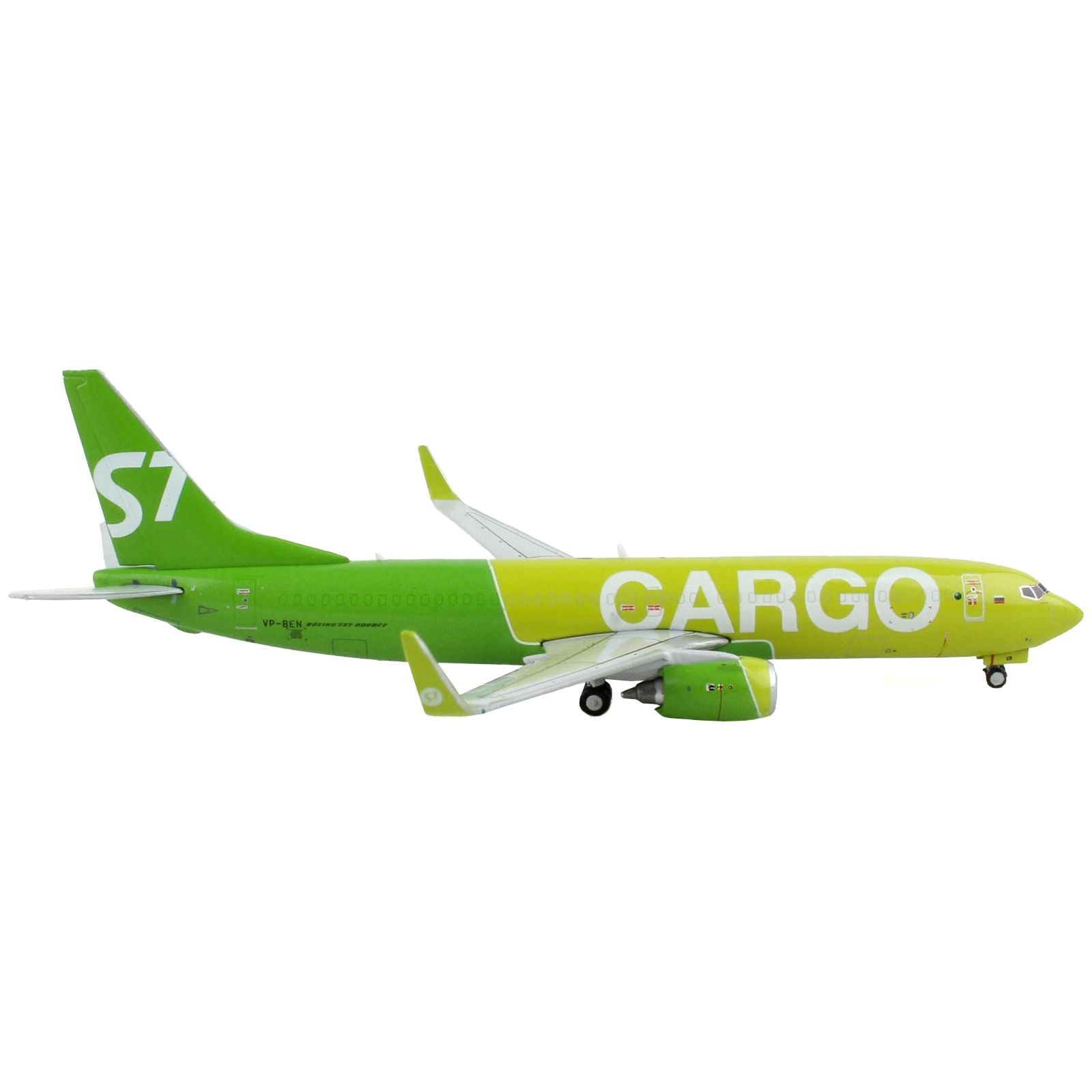 Boeing 737 - 800BCF Commercial Aircraft "S7 Airlines Cargo" Green 1/400 Diecast Model Airplane by GeminiJets - GeminiJets - ModelCars.com