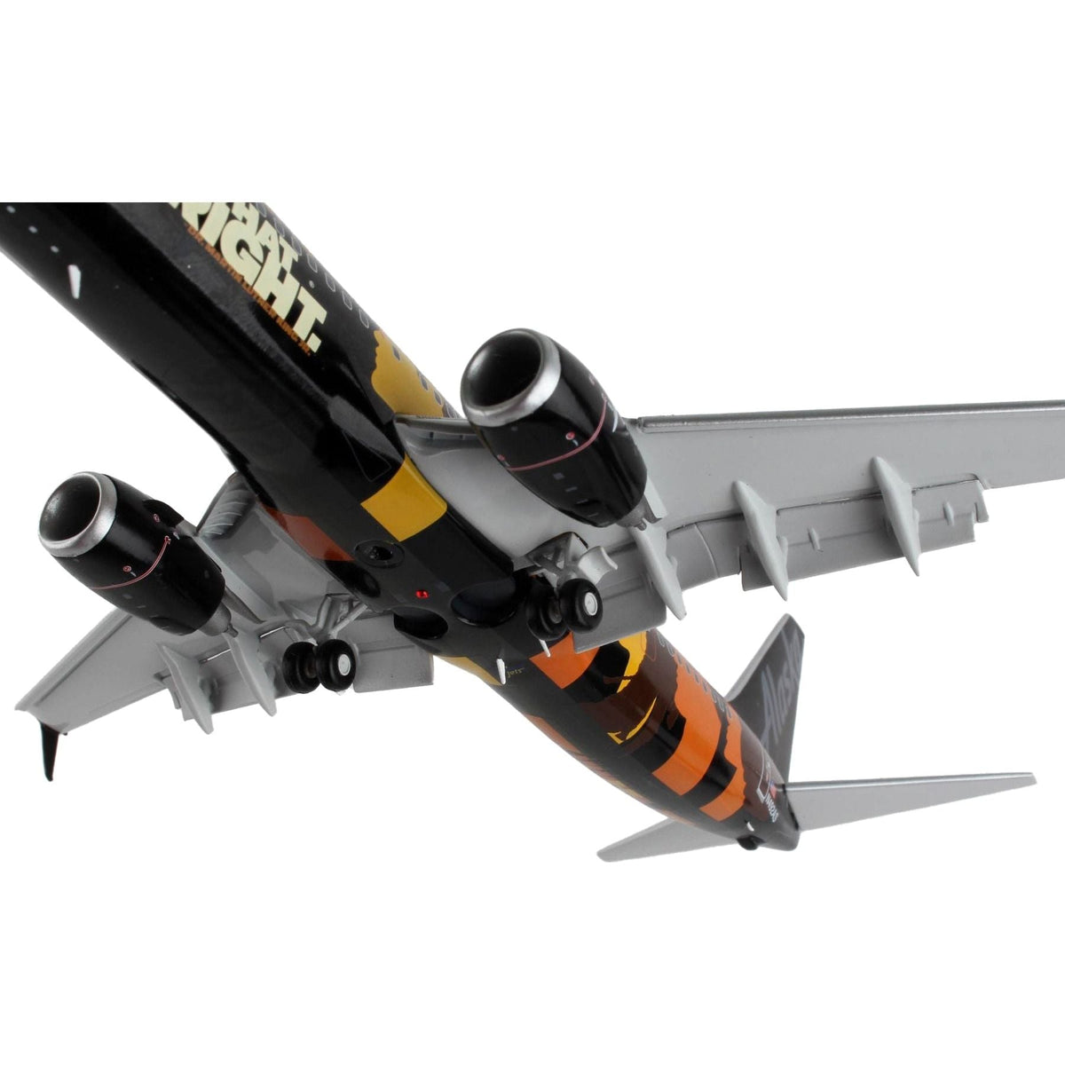 Boeing 737-900ER Commercial Aircraft with Flaps Down "Alaska Airlines - Our Commitment" Black with Graphics "Gemini 200" Series 1/200 Diecast Model Airplane by GeminiJets-GeminiJets-ModelCars.com