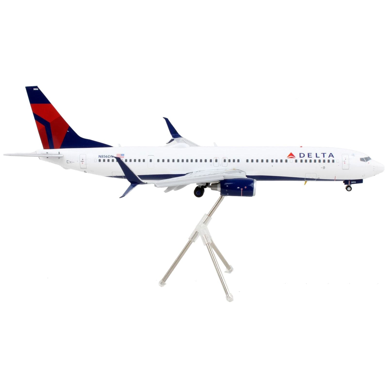 Boeing 737 - 900ER Commercial Aircraft with Flaps Down "Delta Air Lines" White with Blue and Red Tail "Gemini 200" Series 1/200 Diecast Model Airplane by GeminiJets - GeminiJets - ModelCars.com