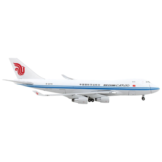 Boeing 747-400F Commercial Aircraft "Air China Cargo" White with Blue Stripes "Interactive Series" 1/400 Diecast Model Airplane by GeminiJets-GeminiJets-ModelCars.com