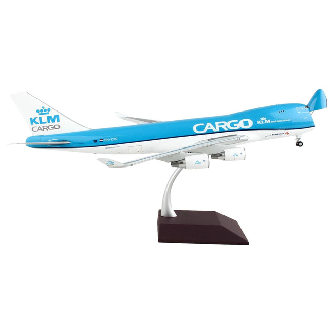 Boeing 747-400F Commercial Aircraft "KLM Royal Dutch Airlines Cargo" Blue with White Tail "Gemini 200 - Interactive" Series 1/200 Diecast Model Airplane by GeminiJets-GeminiJets-ModelCars.com