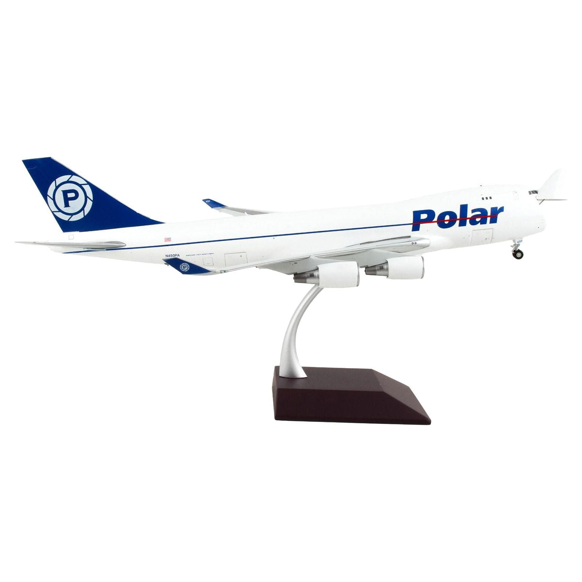 Boeing 747-400F Commercial Aircraft "Polar Air Cargo" White with Blue Tail "Gemini 200 - Interactive" Series 1/200 Diecast Model Airplane by GeminiJets-GeminiJets-ModelCars.com