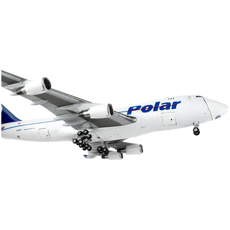 Boeing 747-400F Commercial Aircraft "Polar Air Cargo" White with Blue Tail "Interactive Series" 1/400 Diecast Model Airplane by GeminiJets-GeminiJets-ModelCars.com