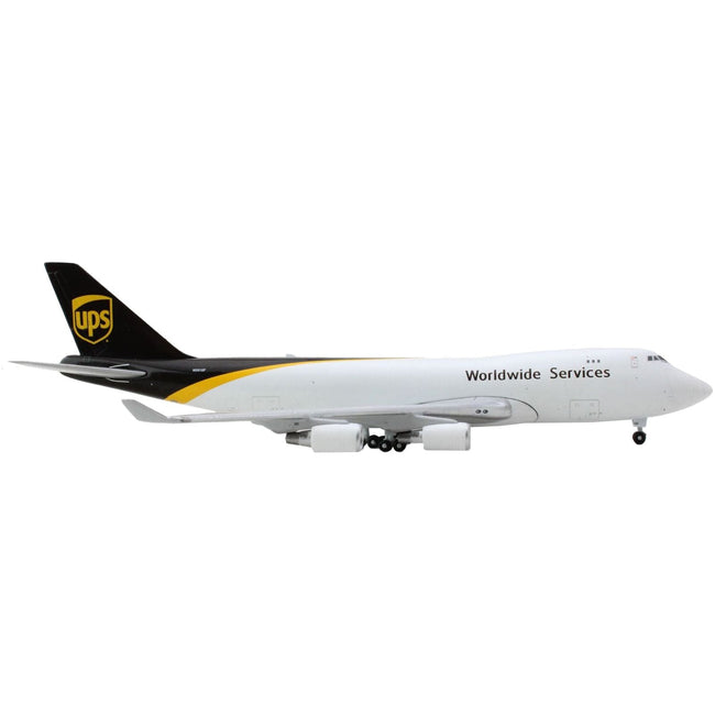 Boeing 747-400F Commercial Aircraft "UPS Worldwide Services" White with Brown Tail 1/400 Diecast Model Airplane by GeminiJets-GeminiJets-ModelCars.com