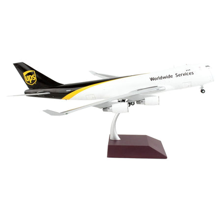 Boeing 747-400F Commercial Aircraft "UPS Worldwide Services" White with Brown Tail "Gemini 200 - Interactive" Series 1/200 Diecast Model Airplane by GeminiJets-GeminiJets-ModelCars.com
