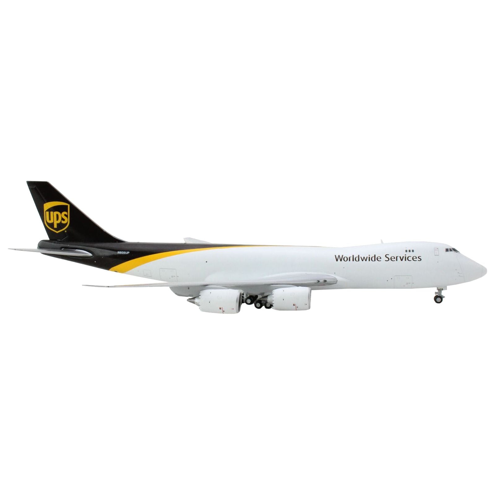 Boeing 747 - 8F Commercial Aircraft "UPS Worldwide Services" White with Brown Tail 1/400 Diecast Model Airplane by GeminiJets - GeminiJets - ModelCars.com