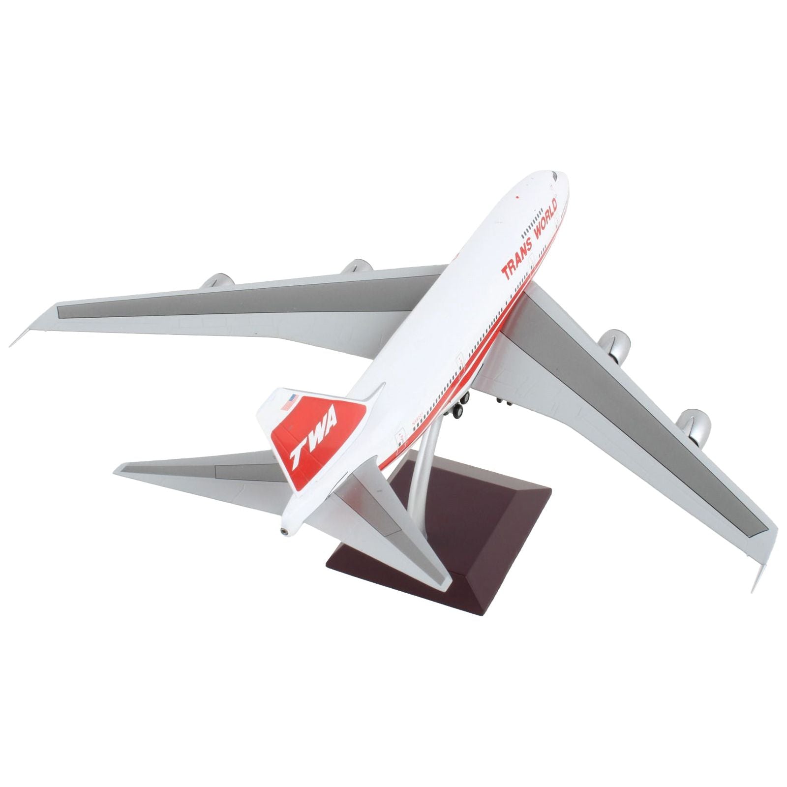 Boeing 747SP Commercial Aircraft "TWA (Trans World Airlines)" White with Red Stripes and Tail "Gemini 200" Series 1/200 Diecast Model Airplane by GeminiJets - GeminiJets - ModelCars.com